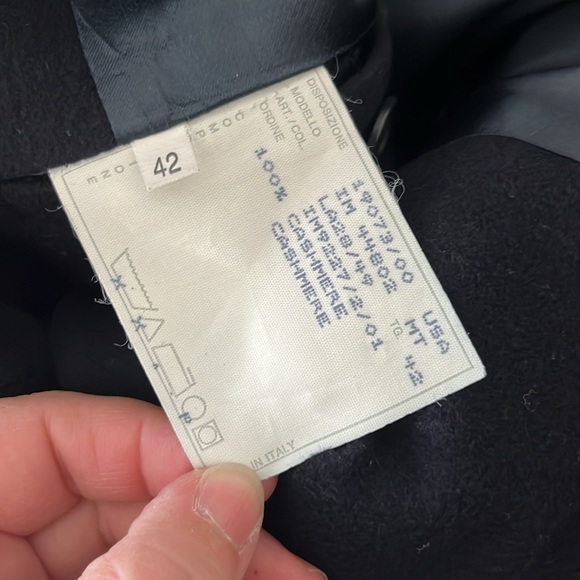 Helmut Lang Cashmere Midi Concealed Placket Overcoat Jacket - Picture 9 of 10